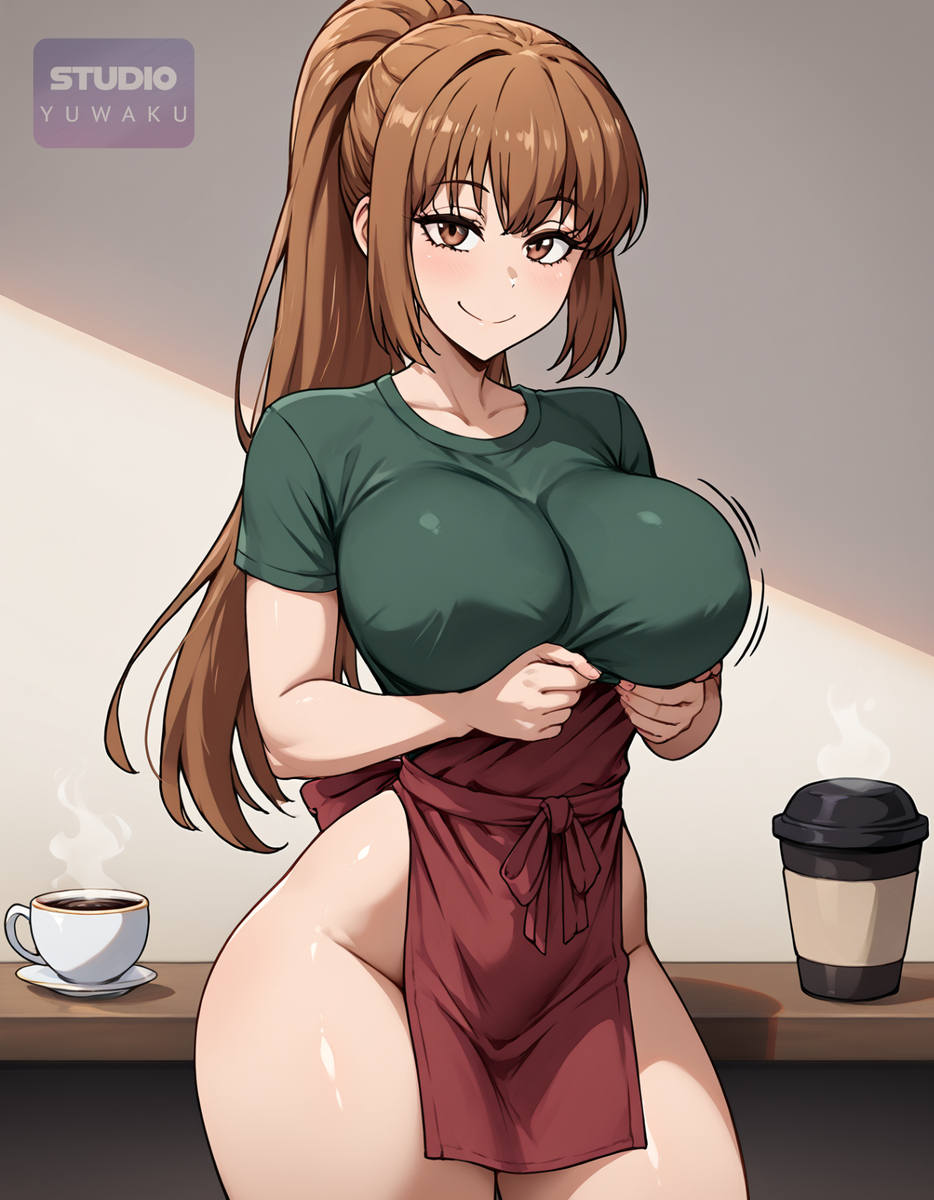 Brunette Barista | 茶髪のバリスタ-pixiv插画-作品交流服务