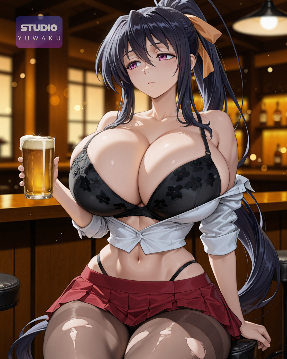 Akeno Himejima | 姫島朱乃-pixiv插画-作品交流服务